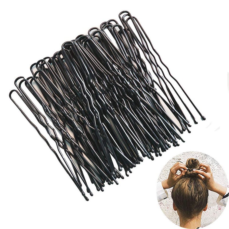 Lelines Leline's Black Hair Pins 50 Pieces U Shaped, Bun Hair Pin Kit for Women Girls, 2.4 inches - Image 5
